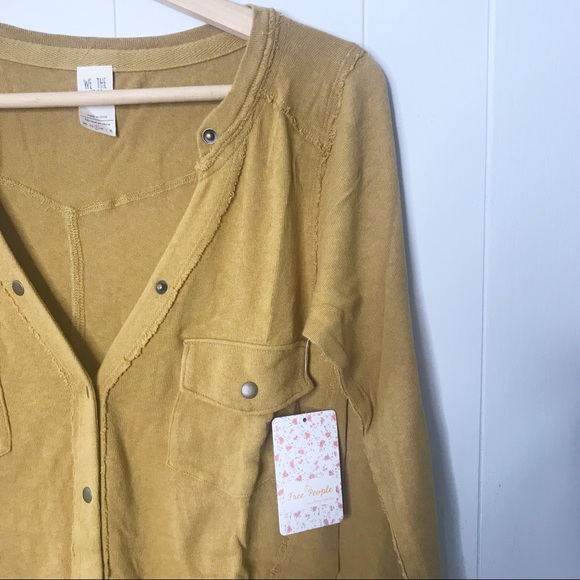 Free People | Starlight Henley Mustard Tee New S - Picture 6 of 8